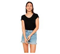PIECES Pcbillo tee Solid Noos, Camiseta Mujer, Negro (Black Black), 36 (Talla del Fabricante: X-Small)