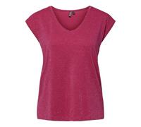 PIECES Pcbillo tee Stripes Noos BC Camiseta, Cerise/Detalle: Tono lúrex en Tono, XL Mujeres