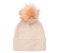 PIECES Pcbina Wool Hood W Fold Up Noos BC-Sudadera con Capucha Gorro de Punto, Blancocap Gris, Talla única para Mujer