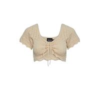 Pieces Pcbluma SS Knit Top BC Sww Camisa de Punto, Humo Blanco, XS para Mujer