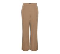 PIECES PCBOZZY HW WIDE STRIPED PANTS NOOS BC, Trousers Mujer, Marrón (Silver Mink), M