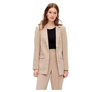 PIECES Pcbozzy Ls Loose Blazer Noos Bc, Blazer Mujer, Marrón (Silver Mink), L