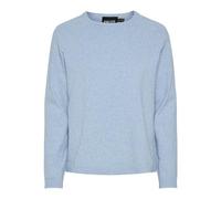 Pieces Pcbree LS O-Neck Knit Noos BC, Color Azul, S para Mujer