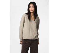 Pieces Pcbree Ls V-Neck Knit Noos Bc M Beige