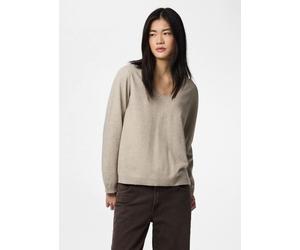 Pieces Pcbree Ls V-Neck Knit Noos Bc M Beige