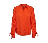 PIECES PCBRENNA LS Detail BC - Camiseta, Rojo/Naranja, S