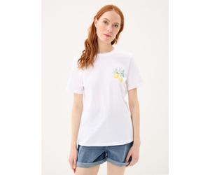 Pieces Pcbrianna Ss Printed T-Shirt Jrs Bc L Blanco