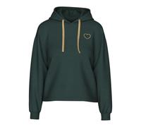 Pieces Pcchilli LS Heart Sudadera con Capucha Noos BC, Verde Oscuro, S