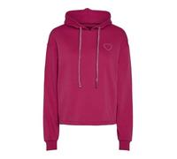 PIECES Pcchilli LS Hoodie Noos BC Sudadera, Cerise/Detail:Tono en Tono Lurex Heart and String, S para Mujer