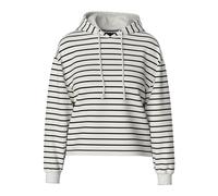 Pieces Pcchilli LS Hoodie Stripes Noos BC Sudadera con Capucha, Cloud Dancer, M para Mujer