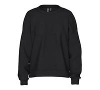 Pieces Pcchilli LS Loose Sweat Noos BC, Negro, S