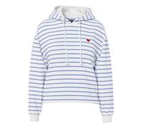 PIECES Pcchilli LS Sudadera con Capucha Stripes Emb Noos BC, Cloud Dancer, M