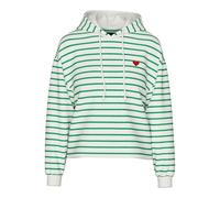 Pieces Pcchilli LS Sudadera con Capucha Stripes Emb Noos BC, Cloud Dancer, XL