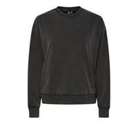 PIECES Pcchilli LS Washed Loose Sweat Noos BC, Negro, XS