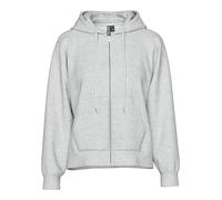 PIECES Pcchilli Ls Zip Noos Bc - Sudadera Con Capucha Sudadera, Mujer, Light Grey Mix, XS