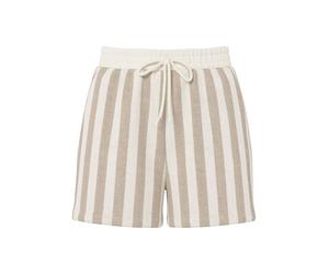 PIECES Pcchilli Summer HW Pantalones Cortos de Rayas Noos BC, Silver Mink, L