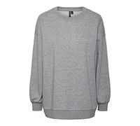 PIECES Pcchilli Summer LS-Sudadera de Manga Larga, Gris Claro, S para Mujer