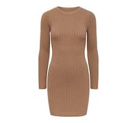 PIECES Pccrista LS Noos BC-Vestido de Punto con Cuello Redondo, fósil, XL para Mujer