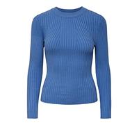 PIECES Pccrista LS O-Neck Knit Noos BC Suéter, Granada Sky, XS para Mujer