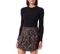 PIECES Pccrista LS O-Neck Knit Noos BC Suéter, Negro, XS para Mujer