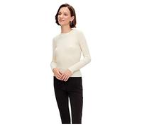 PIECES Pccrista LS O-Neck Knit Noos BC Suéter pulóver, Abedul, S para Mujer