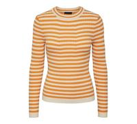 PIECES Jersey 'Crista' mandarina / blanco, Talla XS