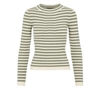 PIECES PCCRISTA LS O-Neck Knit Noos BC Suéter pulóver, Téa/Rayas: Abedul, XS para Mujer