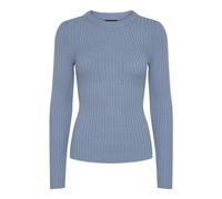 PIECES PCCRISTA LS O-Neck Knit Noos BC Suéter Tejido, Faded Denim, S para Mujer
