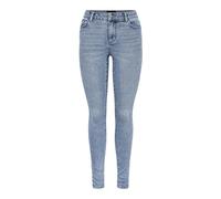 PIECES Pcdana MW Skinny Jeans Lb302 Noos Pantalones Vaqueros, Mezclilla De Color Azul Claro, M / 32L Mujeres