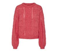 PIECES Pcdeline LS O-Neck Knit Mm Suéter pulóver, Lollipop, S para Mujer