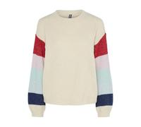 PIECES Pcdella LS O-Neck Knit Mm BC Suéter pulóver, Abedul/Rayas: Multi, XL Mujeres