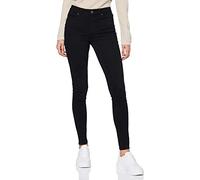 PIECES Pcdelly Skn Mw Bl648-ba/Noos Bc, Jeans para Mujer, Negro, M / 30L