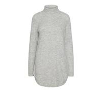 PIECES Pcellen Ls Long Knit Noos Bc, Suéter para Mujer, Gris (Light Grey Melange), L