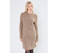 Pieces PCELLEN LS O-NECK KNIT DRESS NOOS BC M Marrón