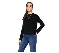 Pieces Pcellen LS O-Neck Knit Noos suéter, Negro (Black Black), Medium para Mujer