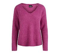PIECES Pcellen LS V-Neck Knit Noos BC Suéter pulóver, Rosa/Morado, XS para Mujer