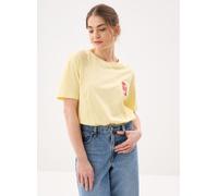 Pieces Pceloise Ss Emb Tee Fc Bc XL Amarillo
