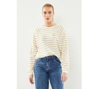 Pieces Pcgreta Ls Emb Lurex Sweat Bc Fc XL Blanco