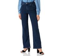 PIECES Pcholly HW Wide Db Noos BC-Pantalones Vaqueros Jeans, Dark Azul Denim, 27W x 30L para Mujer