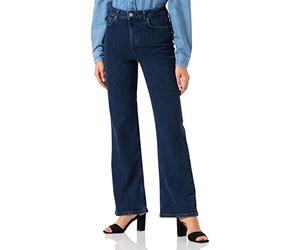 PIECES Pcholly HW Wide Db Noos BC-Pantalones Vaqueros Jeans, Dark Azul Denim, 27W x 30L para Mujer