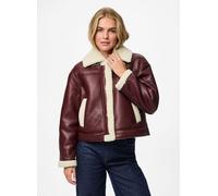 Pieces Pcjanelle Short Jacket W. Fur L Vino