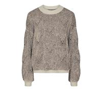 PIECES Pcjenna LS O-Neck Knit Noos BC Jersey de Punto, Whitecap Gray/Detail:Black, S para Mujer