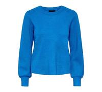 Pieces Pcjenna LS O-Neck Knit Noos BC Suéter, Azul (French), XS para Mujer