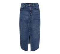 PIECES Pcjessie HW Denim Midi Falda Noos Exp Vaquera, Medio De Mezclilla Azul, M para Mujer