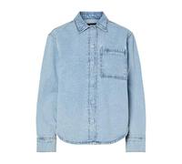 PIECES Pcjophine LS Denim Camiseta, Mezclilla De Color Azul Claro, M