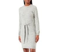 PIECES Pcjuliana Ls O-cuello Dress Noos Bc Vestido, Mujer, Gris Claro, S