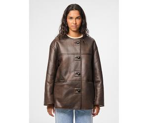 Pieces Pcjulie Reversible Teddy Coated Jacket M Blanco