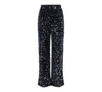 PIECES Pckam HW Wide Pant BC Pantalones de Tela, Negro/Detalles: Lentejuelas Bellweather, L para Mujer