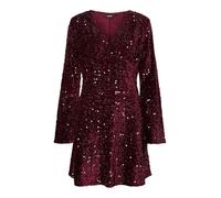 PIECES Pckam LS Cuello en V New Dress JRS BC, Puerto Tawny., L