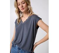 Pieces PCKAMALA LACE V-NECK TEE JRS FC BC L Azul